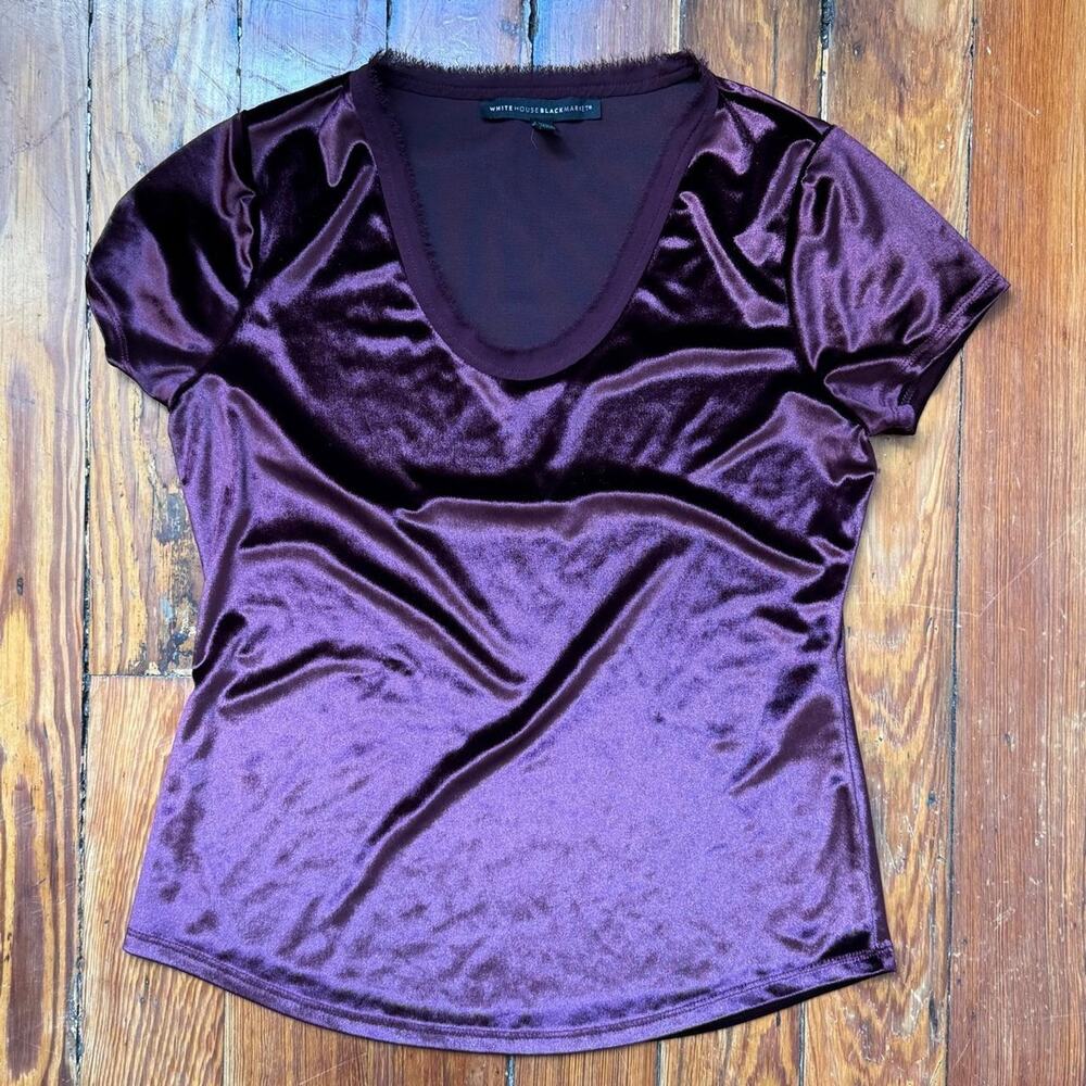 White house black market velvet top